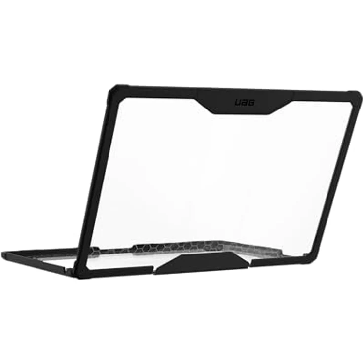 URBAN ARMOR GEAR Plyo Case für das Apple MacBook Air 15" Zoll (M2-2023) Hülle [Sturzfeste Schutzhülle nach US-Militärstandard, Freier Zugang zu Allen Anschlüssen] Ice/schwarz (transparent) – Bild 2