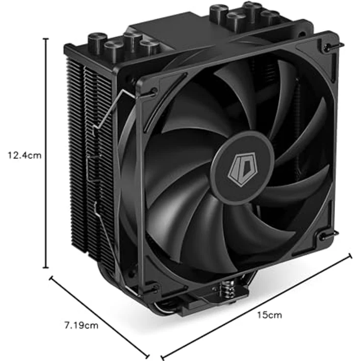 ID-Cooling SE-214-XT BLACK, CPU Luftkühler mit effizienter Kühltechnologie, schwarz – Bild 8