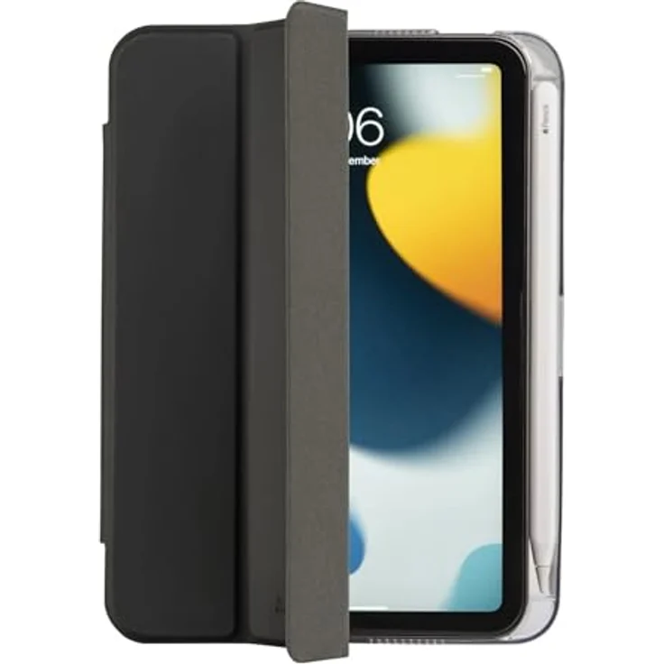 HAMA Fold Clear, Flip Cover für Apple iPad Mini 8.3" mit Stiftfach, Schwarz, transparente Rückseite und Standfunktion – Bild 6