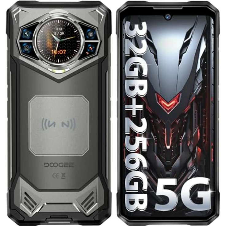 DOOGEE S200 Outdoor Smartphone 5G, 32GB RAM+256GB/2TB ROM, 6.72" FHD+ 120Hz, 100MP+20MP Nachtsicht, Dual SIM/NFC, Blau – Bild 1