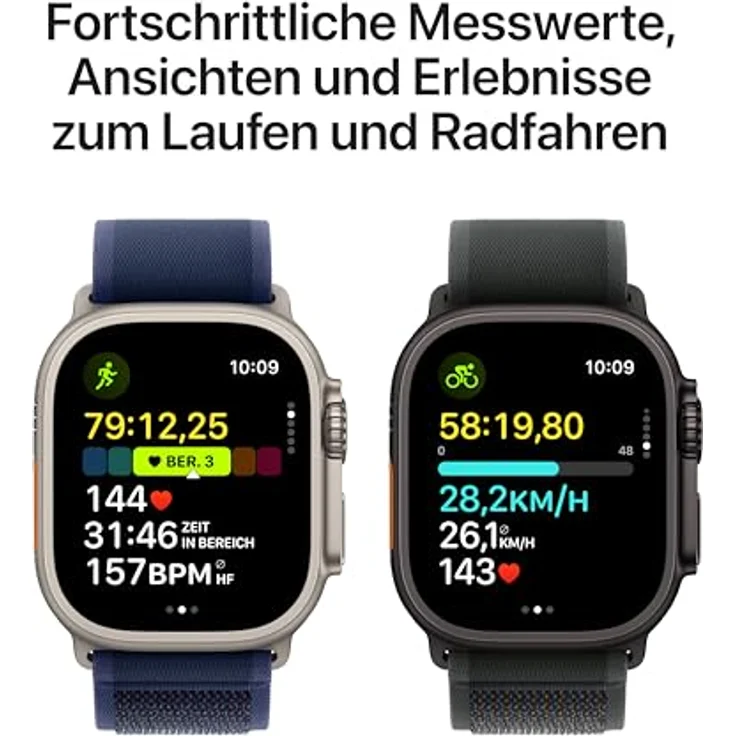 Apple Watch Ultra 2 GPS + Cellular, 49 mm Titangehäuse, Ocean Armband Marine, One size – Bild 4