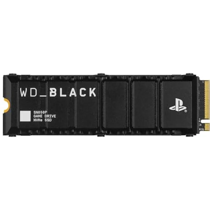 WD_BLACK 8 TB SN850P NVMe SSD, Offiziell Lizenziert für PS5 Konsolen, mit bis zu 7.300 MB/s beim Lesen, M.2 2280, Exklusiver Kühlkörper, Schwarz – Bild 1