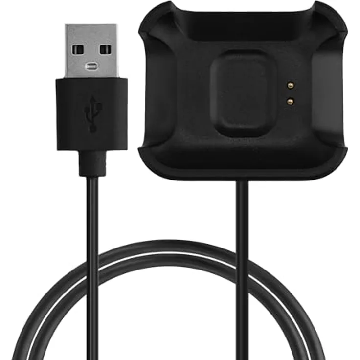 kwmobile USB Kabel Charger für Xiaomi Mi Watch Lite/Redmi Watch - Smart Watch Ersatzkabel - Fitnesstracker Aufladekabel, Schwarz