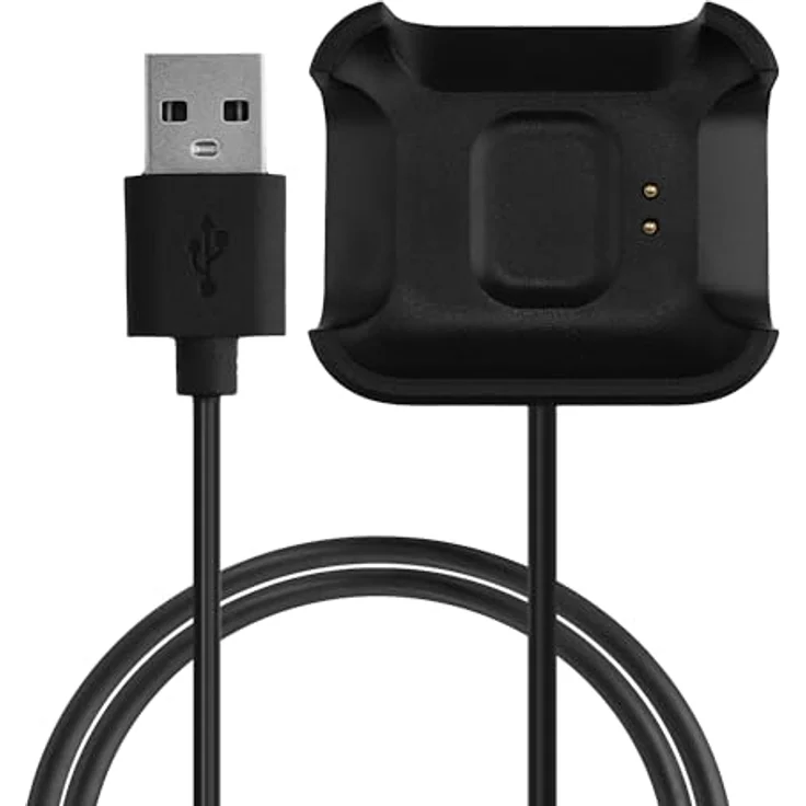 kwmobile USB Kabel Charger für Xiaomi Mi Watch Lite/Redmi Watch - Smart Watch Ersatzkabel - Fitnesstracker Aufladekabel, Schwarz – Bild 1