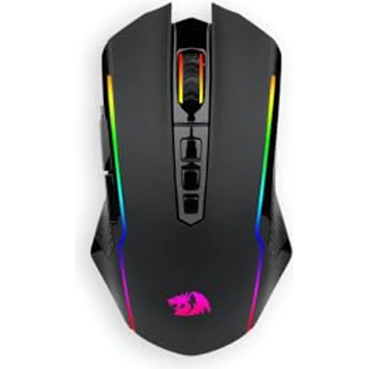 Redragon M910-KS Ranger Lite RGB, Kabelgebundene Gaming-Maus mit optischem Sensor und 9 programmierbaren Tasten, Schwarz
