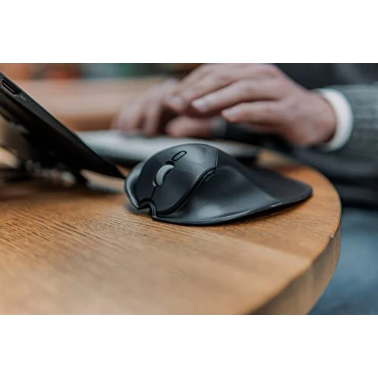 Bakker Elkhuizen BakkerElkhuizen HandShoeMouse Shift Large Bluetooth retail (Kabellos) Maus, Schwarz - ergonomisch, rechts- und linkshändig, optisch, 3 Tasten – Bild 6