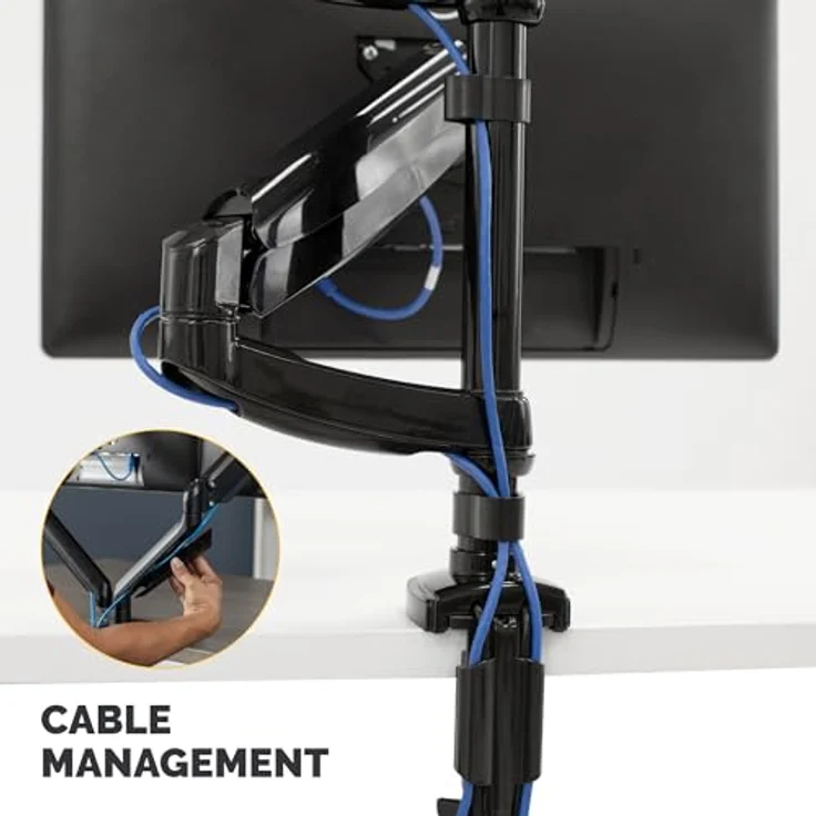 Fellowes 8043401 Platinum Series vertikaler Doppelarm, drehbar, schwenkbar, neigbar – Bild 5