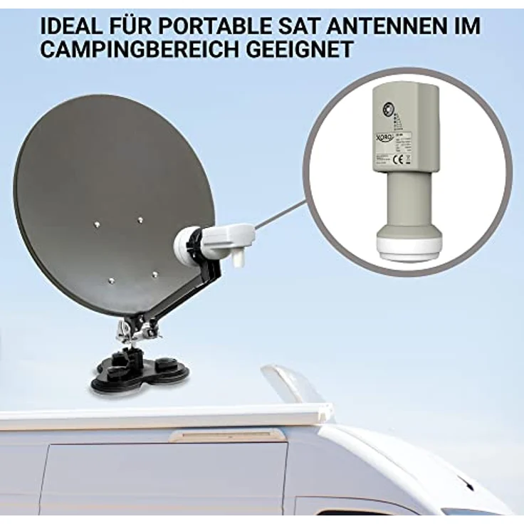 Xoro SF 200 Twin, digitales Twin LNB mit integriertem SAT-Finder, ideal für Camping, wetterfest und 4K UHD-kompatibel – Bild 5