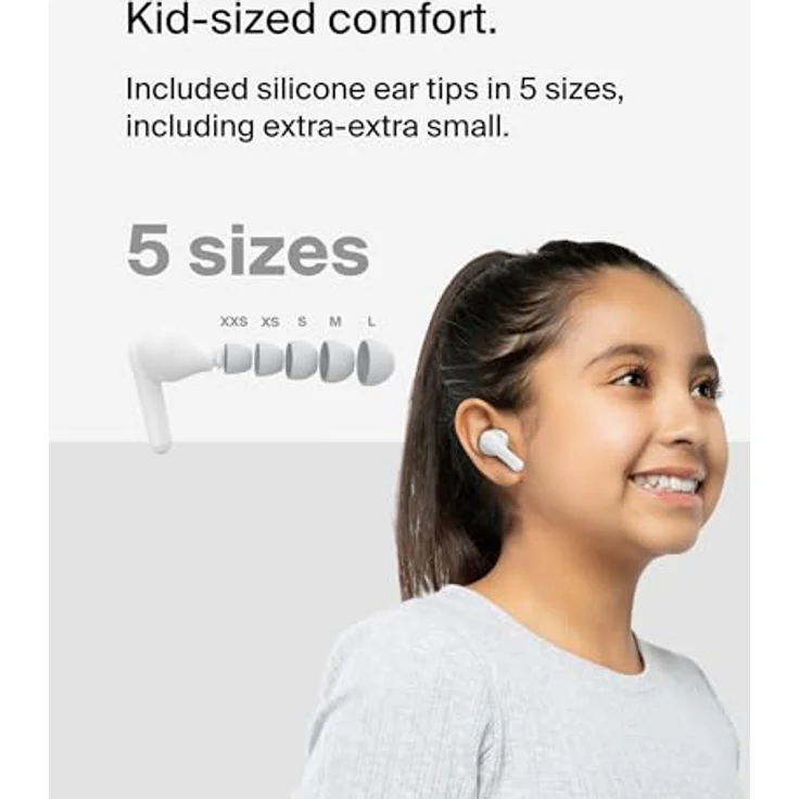 Belkin Soundform Nano2 Wireless Kinder In-Ear Kopfhörer, weiß (keine Geräuschunterdrückung, 8 h, Kabellos) – Bild 4