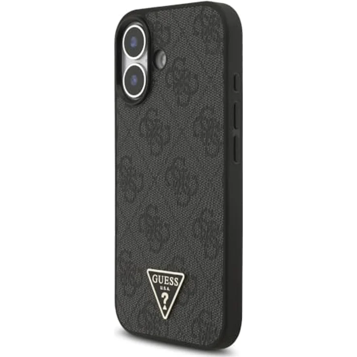 CG MOBILE Guess 4G Riemen mit Dreieck-Logo, kompatibel mit MagSafe Hülle für iPhone 17, aus TPU/PC, Schwarz – Bild 3