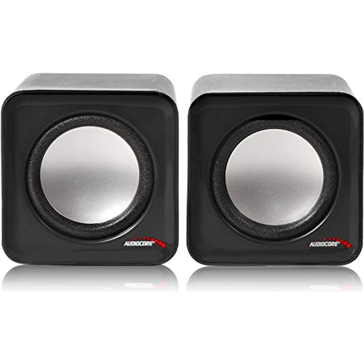 Audiocore AC870 Kompakt Stereo-Lautsprecher 2.0 PC 2x3 Watt RMS Schwarz – Bild 3