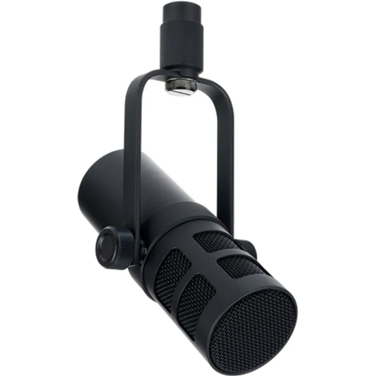 the t.bone MB 7 Beta, dynamisches Broadcast-Mikrofon mit Nierencharakteristik, Popfilter und Shockmount, schwarz