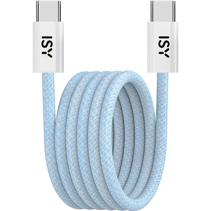 ISY IUC-5400-BL Magnetisches USB-C Kabel, 1 m, 100W Leistung, blau