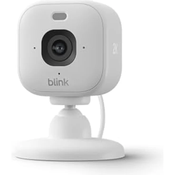 Ring Blink Mini 2K+, Netzwerkkamera mit 2560 x 1440 Pixeln, kabellos, Weiss