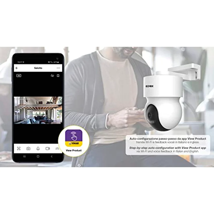 VIMAR 46241.030B WiFi-Kamera für den Außenbereich, Full-HD-Farbe, App-Überwachung, Micro-SD-Aufnahme bis zu 128 GB (Nicht im Lieferumfang enthalten) – Bild 4