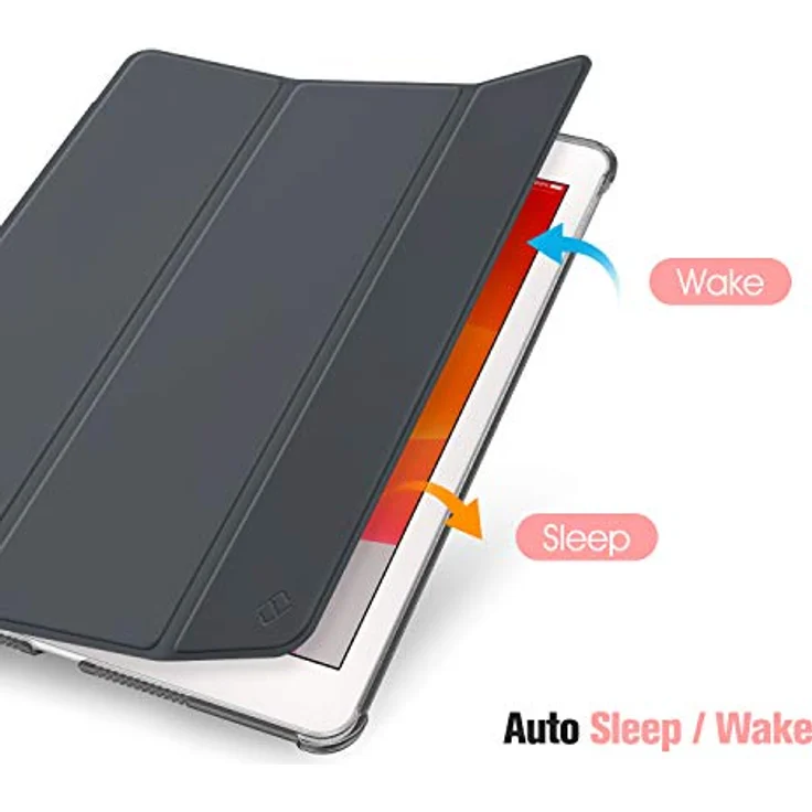 Fintie Hülle für iPad 9. Generation 2021/8. Gen 2020/7. Gen 2019 10.2 Zoll mit Stifthalter, ultradünne leichte Schutzhülle mit transparenter Rückseite und Auto Schlaf/Wach Funktion, Himmelgrau – Bild 3