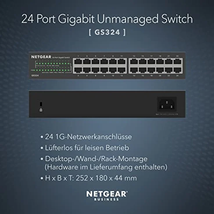 NETGEAR 24PT GE Unmanaged Switch – Bild 2
