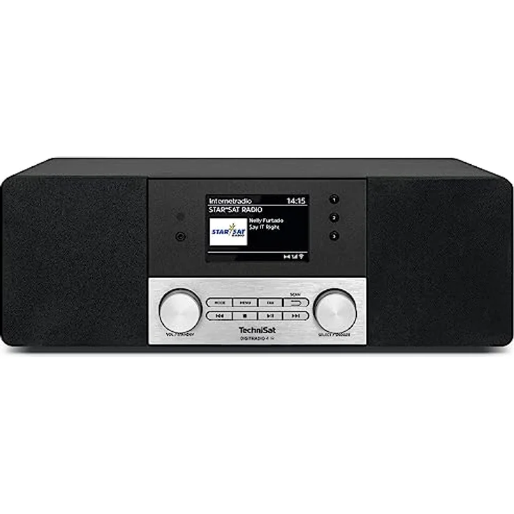 TechniSat DIGITRADIO 4 IR - Stereo Internetradio (DAB+, UKW, Bluetooth-Audiostreaming, Kopfhöreranschluss, AUX-Eingang, Wecktimer, TFT Display, 20 Watt RMS, Elac Lautsprecher, Made in Germany) schwarz – Bild 3