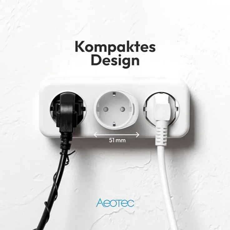 Aeotec Smart Plug Type F WLAN, smarte Steckdose mit Echtzeit-Stromverbrauchsanalyse, integrierbar in Smart Home-Systeme – Bild 3