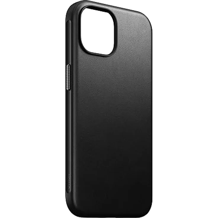NOMAD Modern Leather Case | für iPhone 15 | Schutzhülle aus Polycarbonat und hochwertigem Echtleder | MagSafe-kompatibel | Black – Bild 4