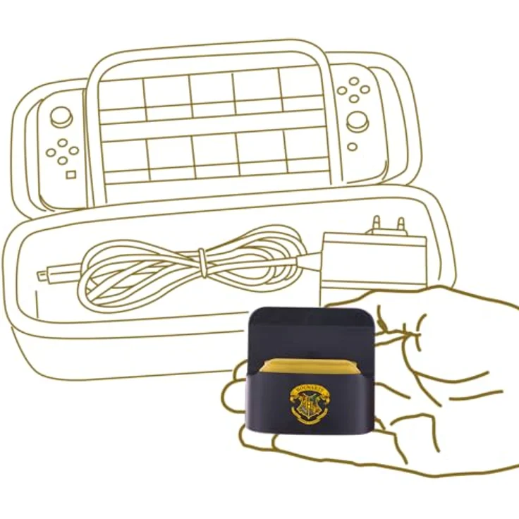 Freaks and Geeks Harry Potter Hogwarts Crest Nintendo Switch Docking Station mit 3 USB Ports und HDMI Port, ideal für unterwegs – Bild 5