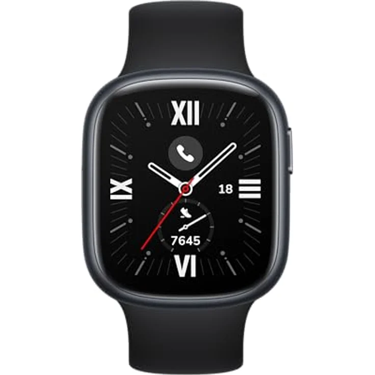 HONOR Watch 4 Smartwatch, Bluetooth Call, 1,75" AMOLED 60Hz Display, Silicone Strap for Men, 97 Workout Modes, 5ATM Waterproof, Heart Rate and Sleep Monitor, 14-Day Battery Longetivity, 1.75 inch, Schwarz – Bild 2