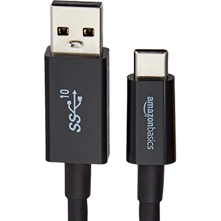 AmazonBasics - USB C Kabel auf USB Typ A, USB 3.1, 2. Generation, 0,9 m, Schwarz – Bild 3