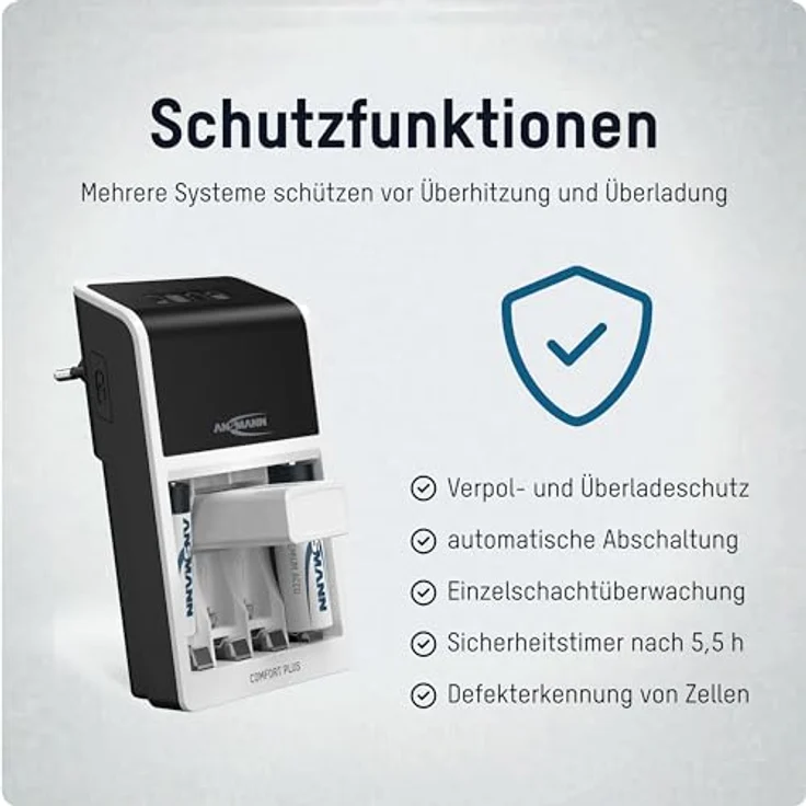 Ansmann Comfort Plus Ladegerät inkl. 4xAA2100 Akku 1001-0094-01 – Bild 5