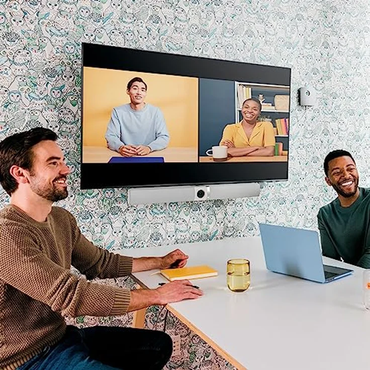 Owl Bar Videokonferenzgerät – 4K-Videokonferenzleiste mit Fokus auf die aktiv sprechende Person (360-Grad-Abdeckung und automatischer Kamerawechsel durch Hinzufügen einer Meeting Owl 3 oder Pro) – Bild 4