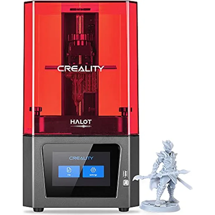 Creality HALOT-ONE 3D Drucker, Hochpräziser Resin Printer mit integrierter Lichtquelle, 5.96" Monochrome LCD und Aktivkohlefiltersystem