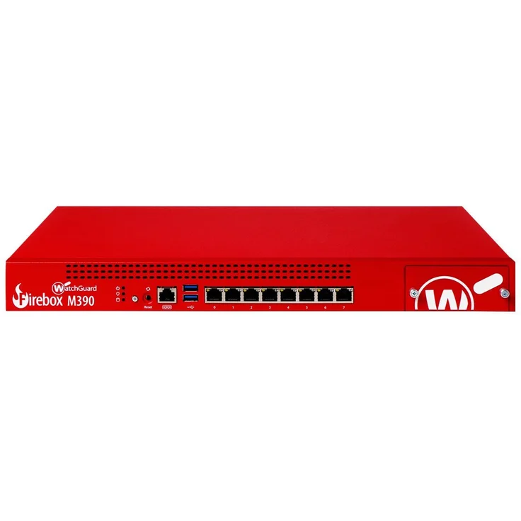 WATCHGUARD Firebox M390, Sicherheitsgerät mit hoher Verfügbarkeit, 8 Anschlüsse, 1 Jahr Standard-Support