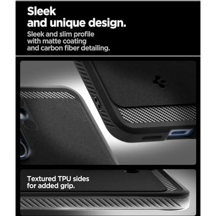 Spigen Rugged Armor MagFit Hülle für Samsung Galaxy S25 Plus, Kompatibel mit MagSafe -Schwarz, Integrierter Magnet für sicheren Halt des kabellosen Ladegeräts – Bild 5