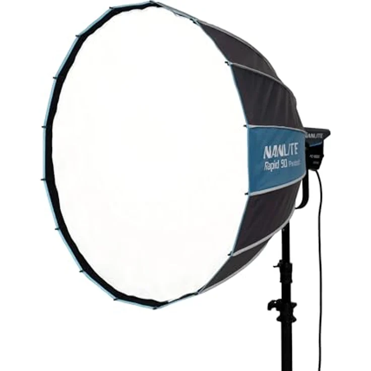 Nanlite Rapid 90, 35" Parabollichtbox mit Gitter, Bowens Halterung und Tragetasche, schnell auf- und abbaubar – Bild 1