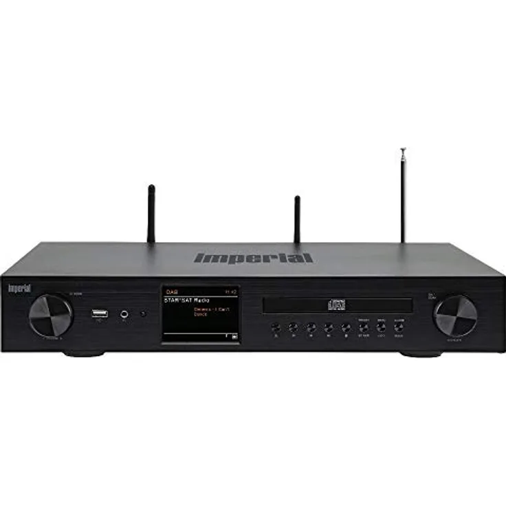 Imperial DABMAN i550 CD HiFi-Verst?rker Internetradio (DAB+/DAB/UKW/WLAN, Bluetooth, Streaming Dienste, CD-Player, Stereo Endstufe, AV Receiver), schwarz, HiFi breite, 22-252-00