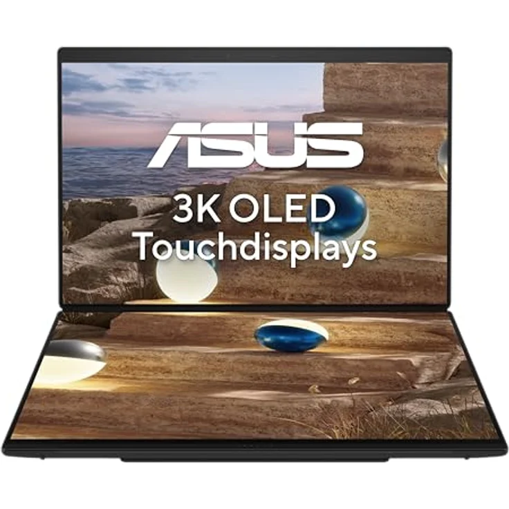 ASUS Zenbook Duo 14 UX8407AA, 14" 2,8K WQXGA+ 144Hz OLED Touch Display, Intel Core Ultra 9, 32GB RAM, 1TB SSD, Intel Graphics, Win11 Home, Moher Gray – Bild 2