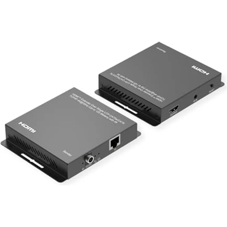 ROLINE HDMI Verlängerung, über IP, 4K30Hz, 120m, mit IR, in stabilem Metallgehäuse – Bild 2