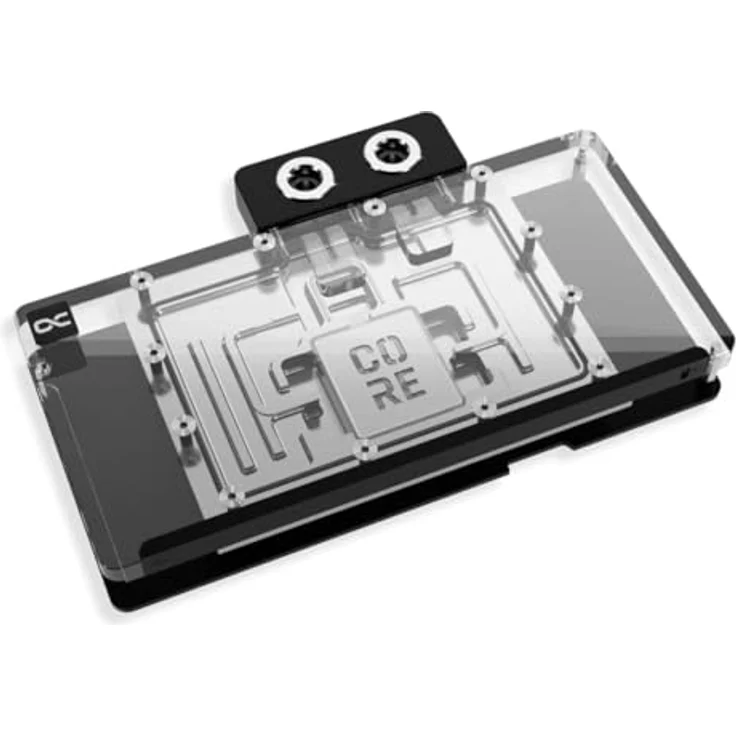 Alphacool Core RX 9070 XT Nitro+, Wasserkühler aus Kupfer mit Backplate, verchromt, 222,20 x 137,97 x 33,52 mm – Bild 1