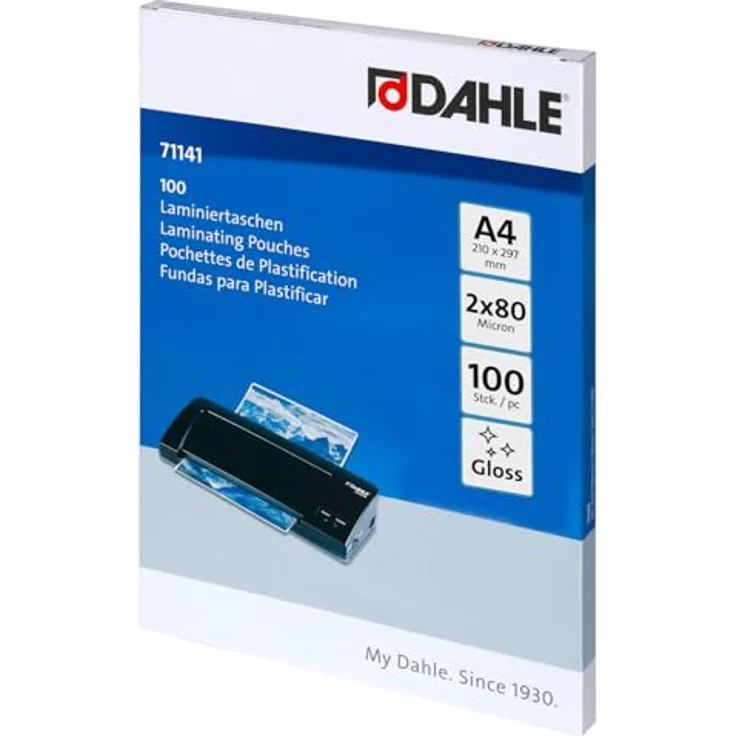 Dahle Bürotechnik Laminiertasche DIN A4 Dahle 71141, 80 Micron, 216 x 303 mm, 100 Stück – Bild 2