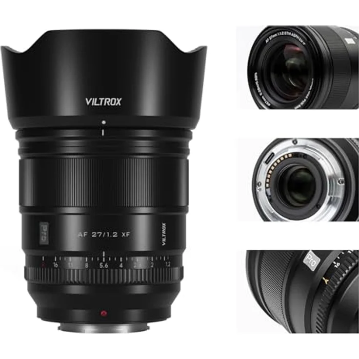 Viltrox 27mm f1.2 Objektiv AF APS-C Pro Level AF Weitwinkel Große Blende Objektiv Kompatibel mit Fuji X-Mount Kameras X-T5 X-T4 X-T3 X-H2S X-H2 X-S10 X-T200 X-H1 X-PRO3 X-PRO2 – Bild 1