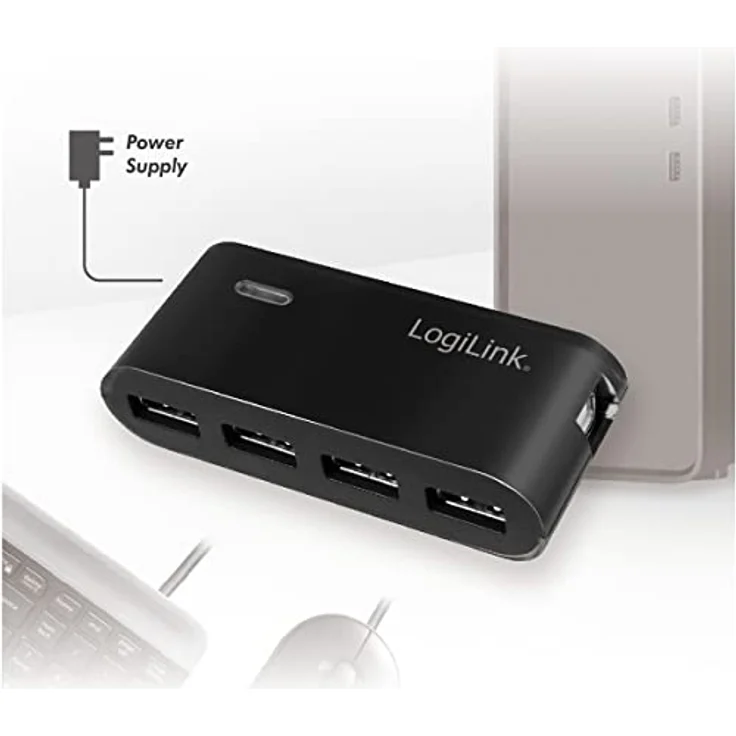 LogiLink 4-Port Hub USB 2.0 mit Netzteil, schwarz – Bild 7