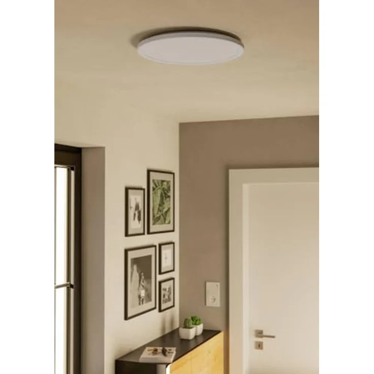 EGLO connect.z Smart Home LED Badezimmer Deckenleuchte Rovito-Z, ZigBee, Sprachsteuerung Alexa, dimmbar, weiß, IP44, Ø 39 cm – Bild 4