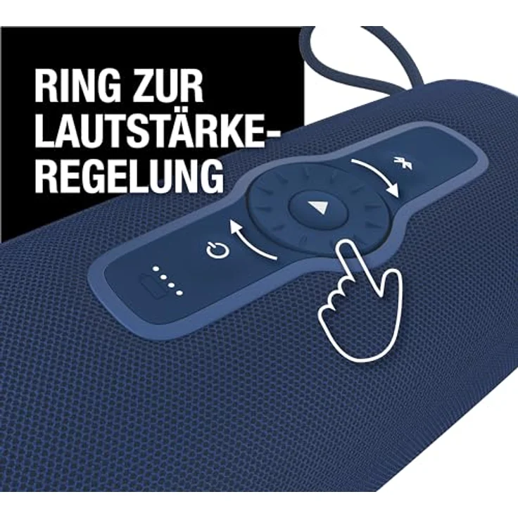 Fresh 'n Rebel Bold M2, Bluetooth Lautsprecher mit 24 Uhr spielzeit, Wasserdichter (IP67) Tragbarer musikbox Bluetooth, Party Mode, Lautstärkeregelungsring, Tiefe Bässe, Kräftige Lautstärke (Blau) – Bild 4