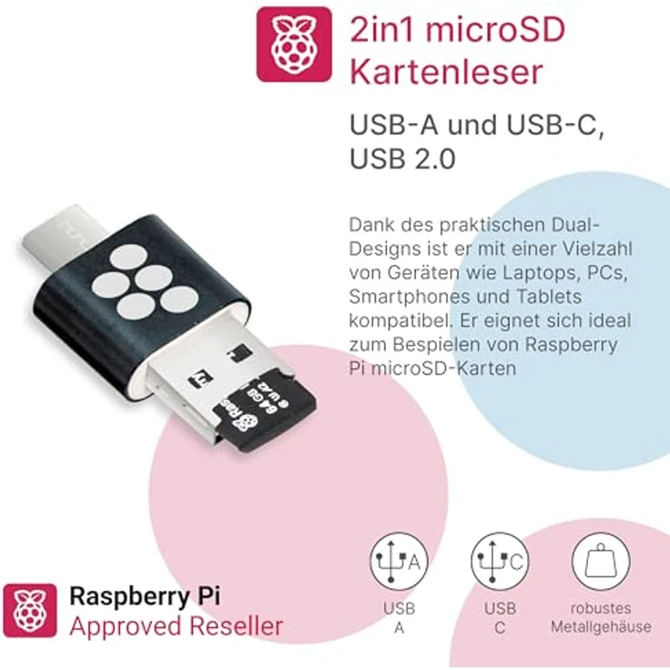 BerryBase Raspberry Pi 5 Starterkit, 64GB microSDHC mit Pi OS, Gehäuse, Netzteil, HDMI-Kabel, 8GB RAM, weiß – Bild 9