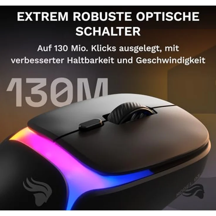 Glorious Model O 3 Wireless, kabellose Gaming-Maus mit 30K DPI-Sensor, 66 g, schwarz – Bild 5