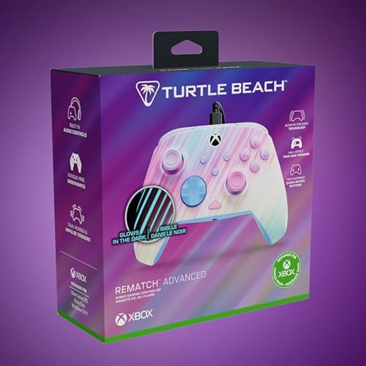 Turtle Beach Rematch Advanced Wired Gamepad, Gaming Controller mit Hall-Effekt-Hair-Trigger und Leuchtfunktion, Cotton Candy (PC) – Bild 10