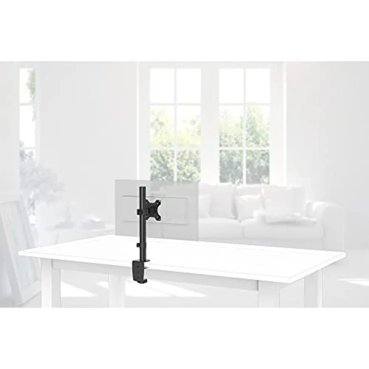 Hama PC-Monitorhalterung '00118489' (Halterung für PC-Monitor 33-81 cm, höhenverstellbar, drehbar, neigbar, Easy-Fix-System) schwarz – Bild 3