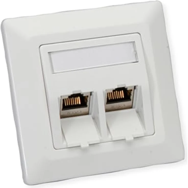 Telegärtner Netzwerkdose Unterputz, Brüstungskanal Einsatz mit Zentralplatte und Rahmen, unbestückt, 2 Port – Bild 2