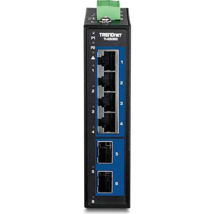 Trendnet 6-Port Industrial 2.5G DIN-Rail Switch mit 10G SFP, Netzwerk Switch mit PoE, Schwarz – Bild 10