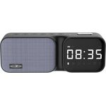 REFLEXION CLR24BT Uhrenradio mit Bluetooth, Radio, Micro-SD, AUX-IN, Uhrzeit/Datum, Wecker und Schlummer-Funktion, Schwarz