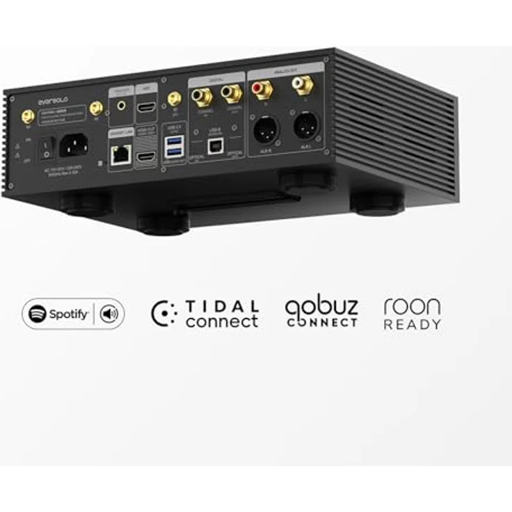 Eversolo DMP-A6 Master Edition Gen 2, Internet-Radio mit Femtosekunden-Audio-Clock, 6-Zoll-Display und HDMI ARC, Aluminiumgehäuse, 32 GB eMMC Speicher – Bild 6